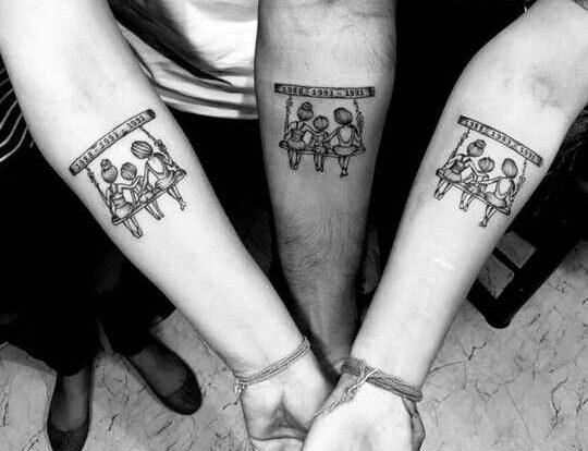 Matching Brother and Sister Tattoo