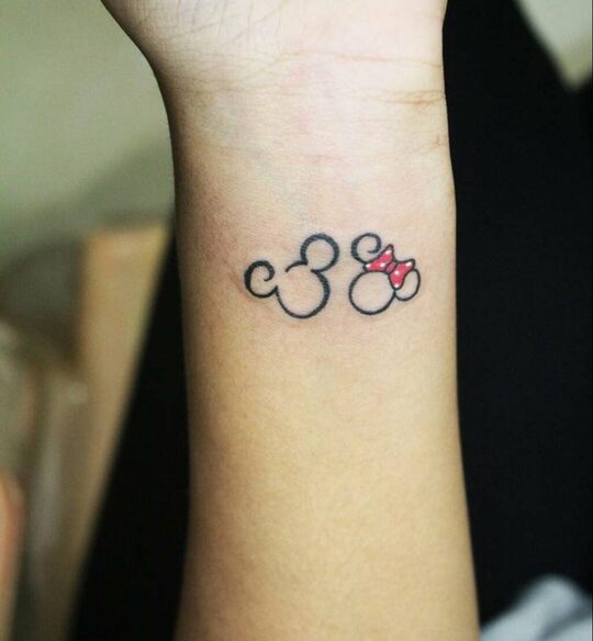 Mickey and Minnie Mouse tattoo