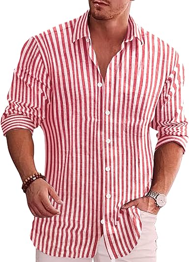 Linen Long Sleeve Shirts for Men